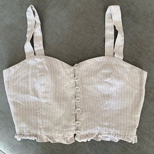 Reformation button up tank top